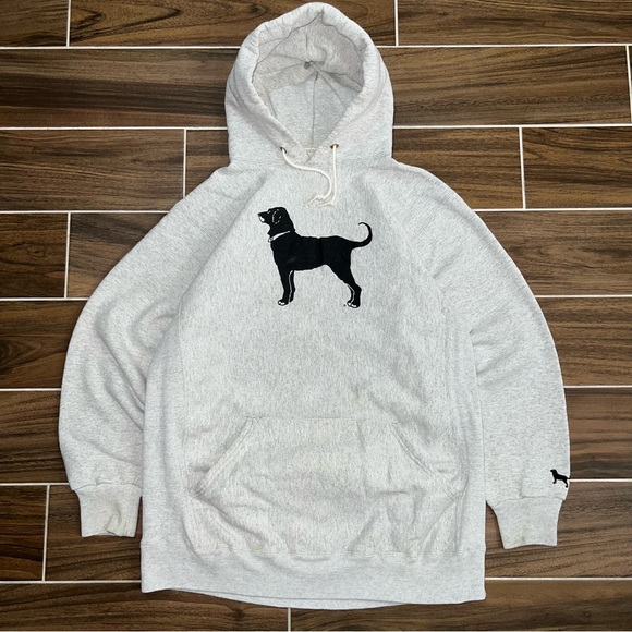 Vintage The Black Dog Martha’s Vineyard Grey Heavyweight Distressed Hoodie - Picture 2 of 7